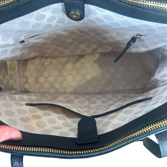 Kate Spade Cedar Street Jensen Black Leather Shoulder Bag Tote Bag - Picture 8 of 13